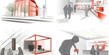 Concept designs for the planned department store Concept designs for the planned department store